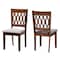 Baxton Studio Florencia Modern Grey Fabric and Walnut Brown Finished Wood 2-Piece Dining Chair Set 231-2PC-13208-ZORO - alternate 1